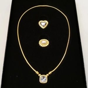 Joan Rivers Classics Collection 3 in 1 Pendant Heart Necklace